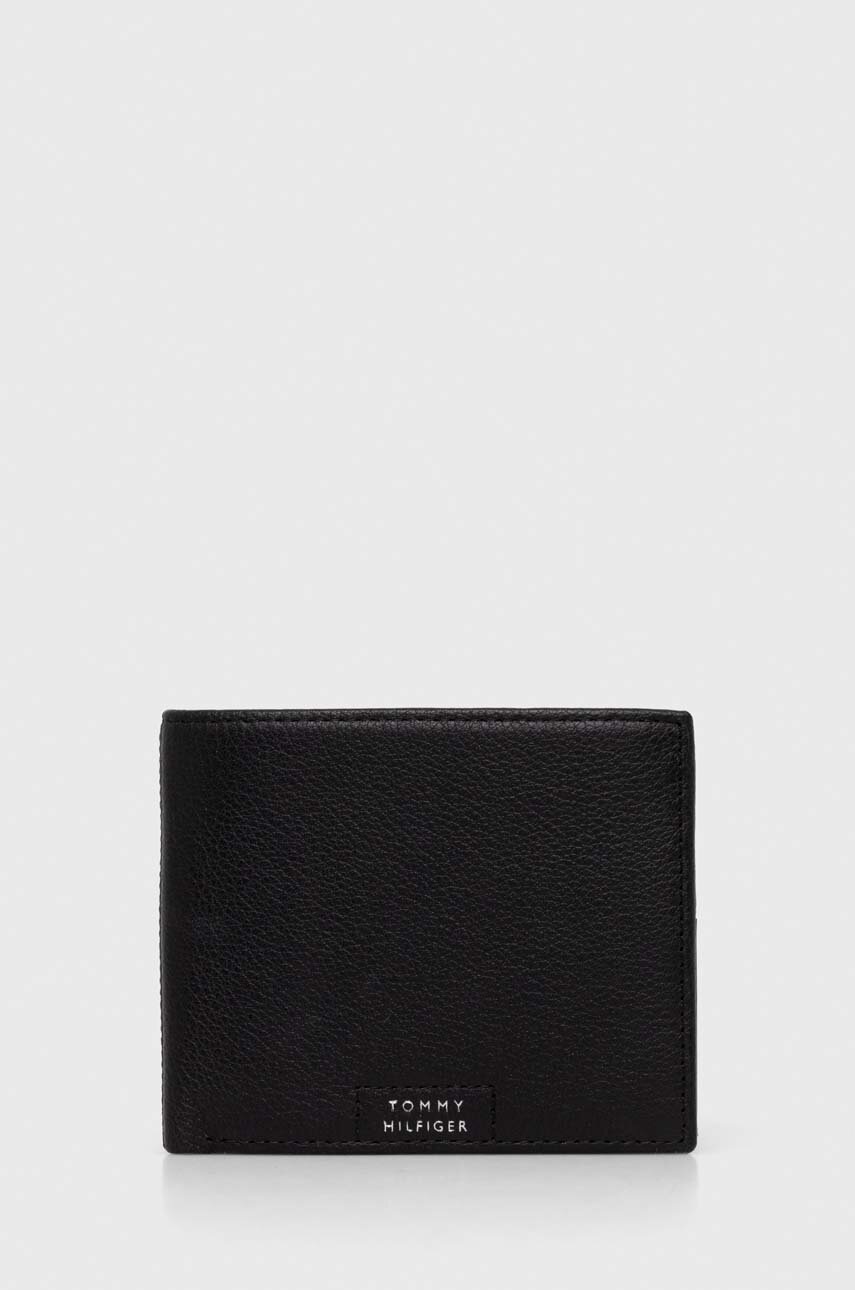 

Кожен портфейл Tommy Hilfiger мъжки в черно AM0AM12189, Черен