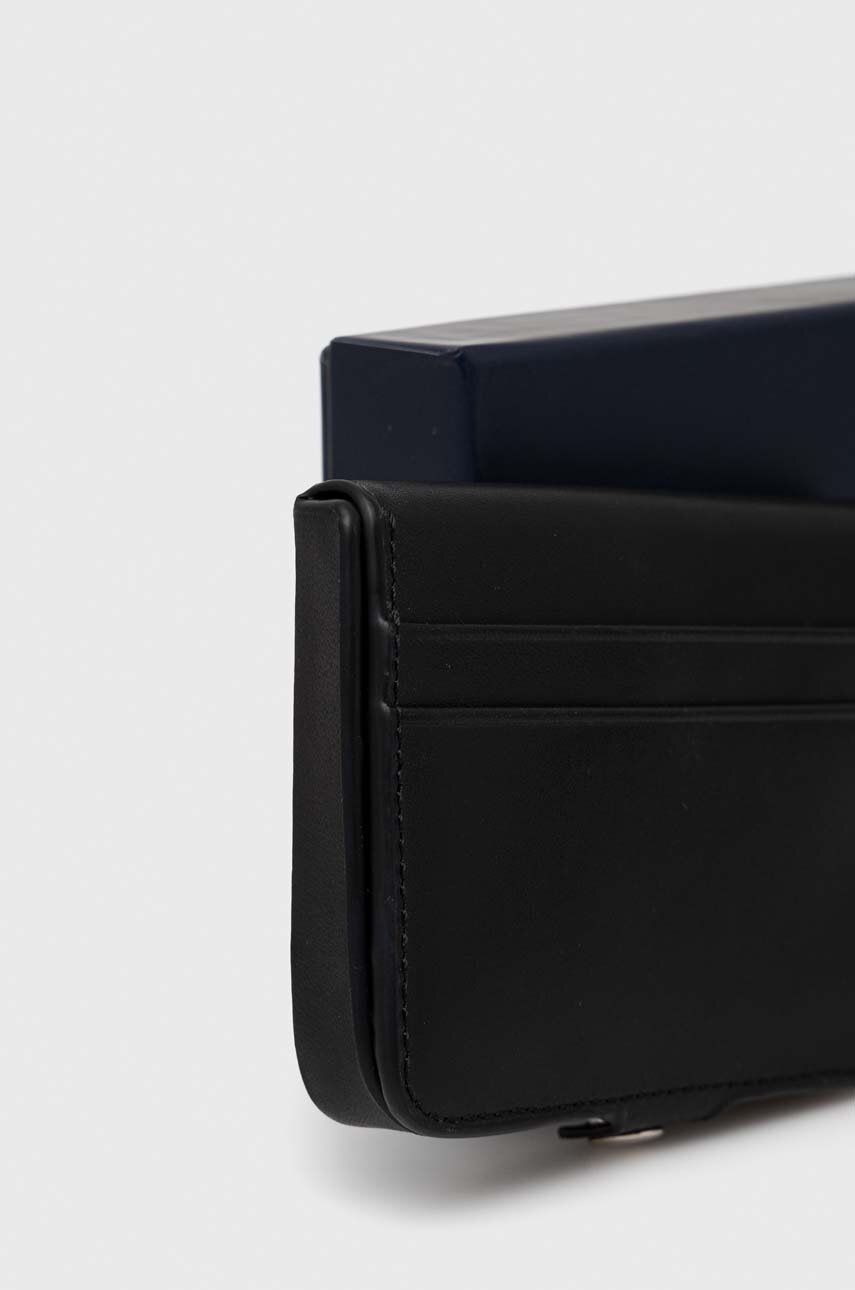 Δερμάτινο πορτοφόλι Tommy Hilfiger ανδρικά, χρώμα: μαύρο φωτογραφία