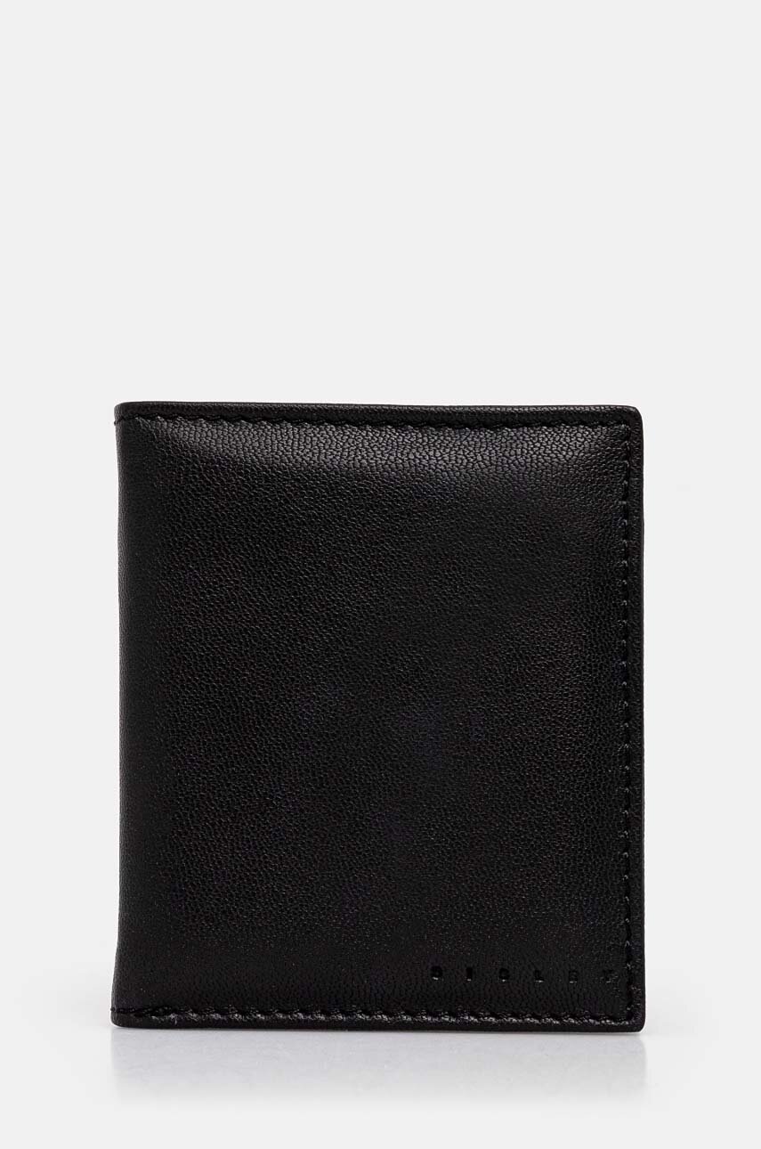 

Кожен портфейл Sisley мъжки в черно, Черен