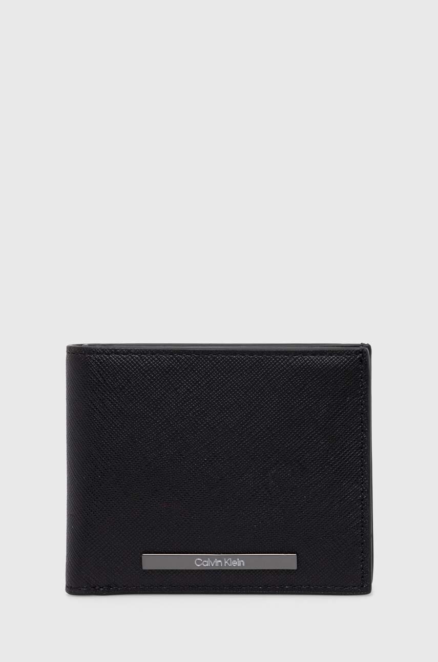 

Кожен портфейл Calvin Klein мъжки в черно K50K511675, Черен