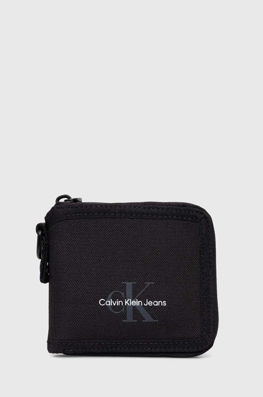 Peněženka Calvin Klein Jeans černá barva