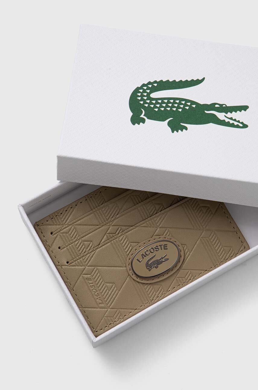 Чохол на банківські карти Lacoste колір бежевий 