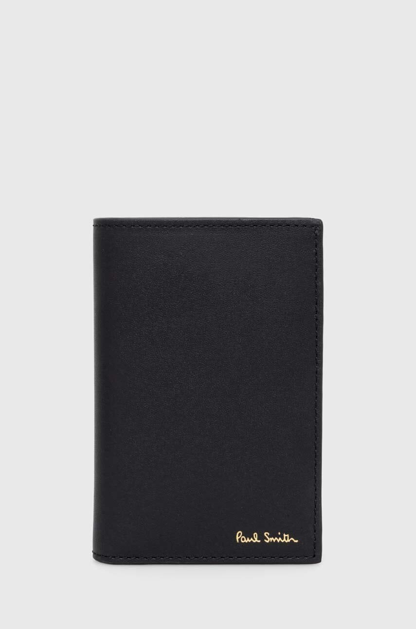Levně Kožená peněženka Paul Smith černá barva, M1A-4774-BMULTI