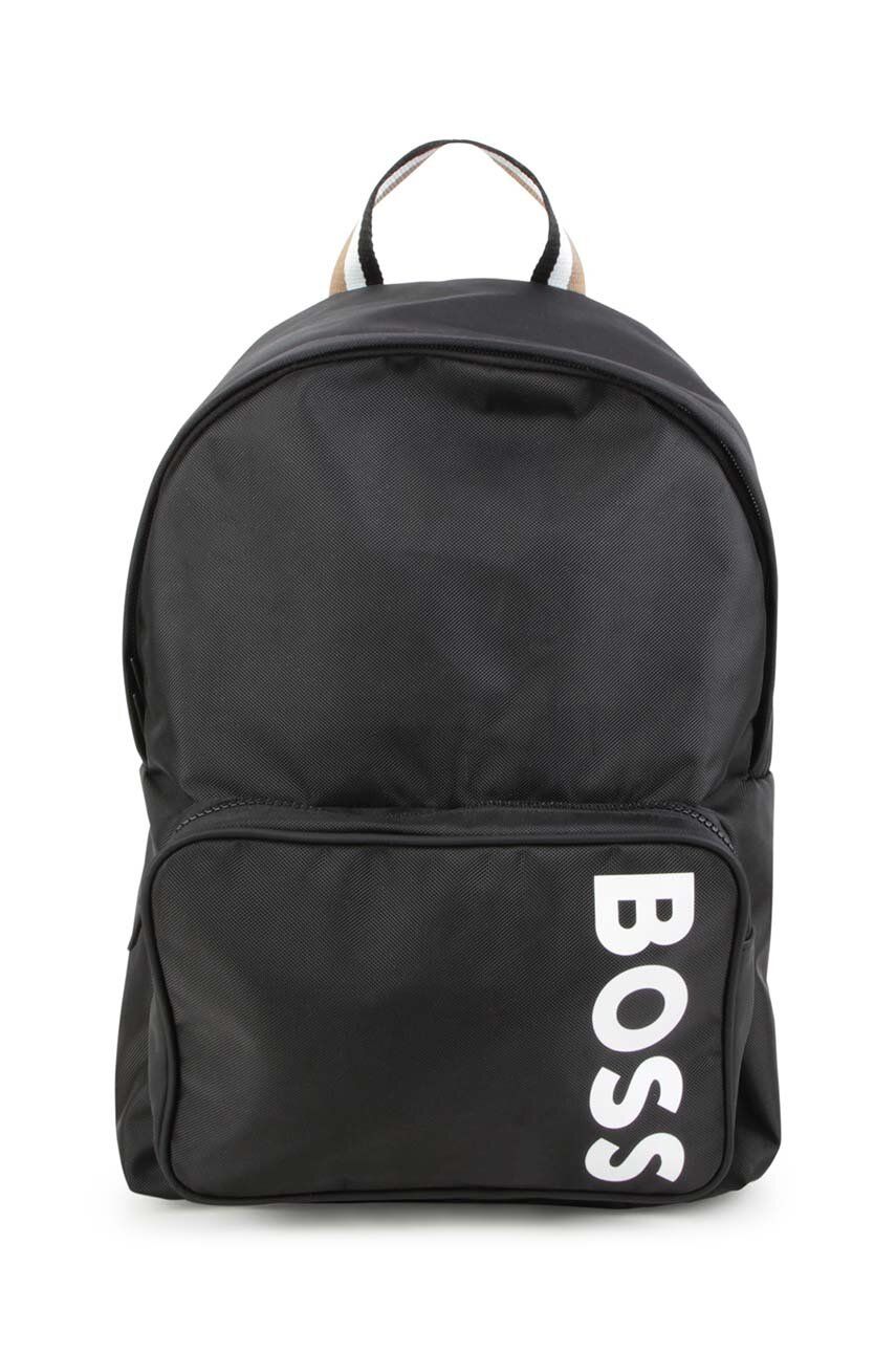 Детский рюкзак BOSS цвет чёрный большой с принтом