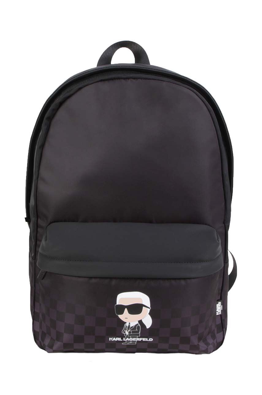 Детский рюкзак Karl Lagerfeld цвет чёрный большой узорный