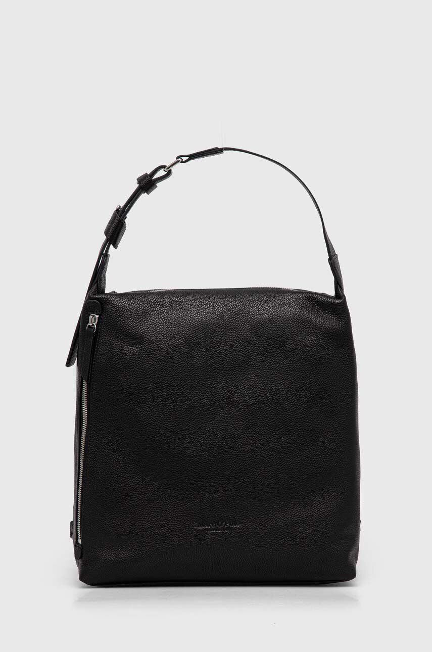 Kožený batoh Marc O'Polo dámský, černá barva, malý, hladký