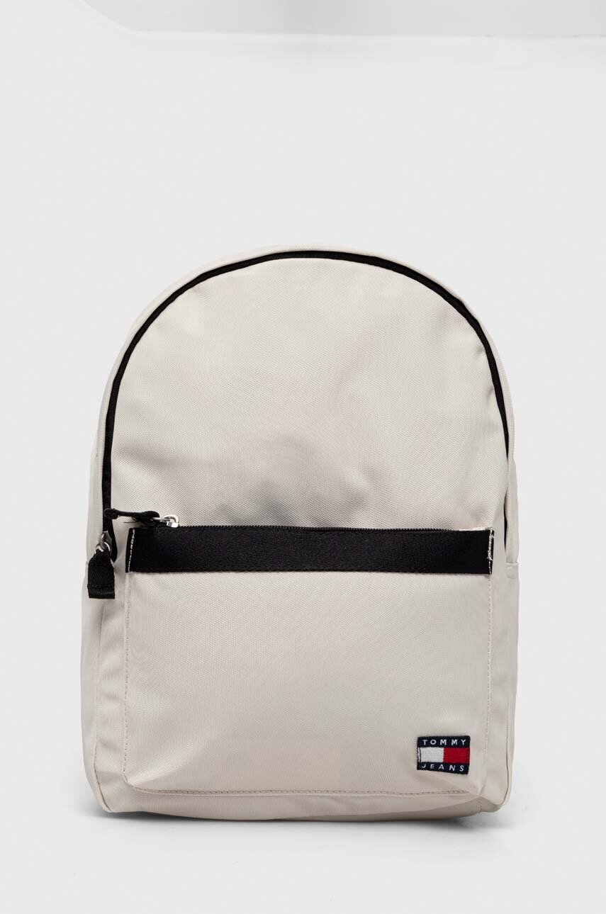 Tommy Jeans rucsac femei, culoarea bej, mic, uni AW0AW15816