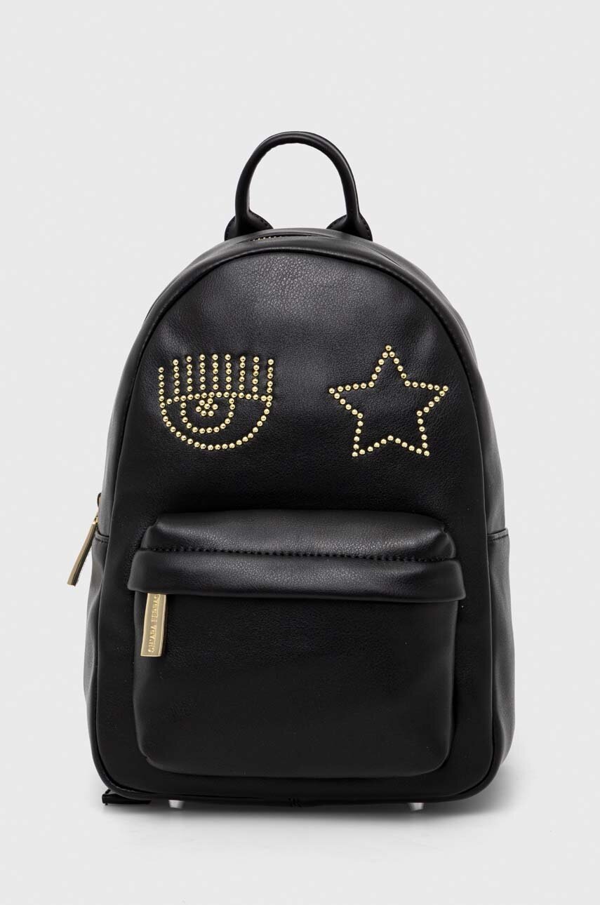 Chiara Ferragni rucsac femei, culoarea negru, mic, neted