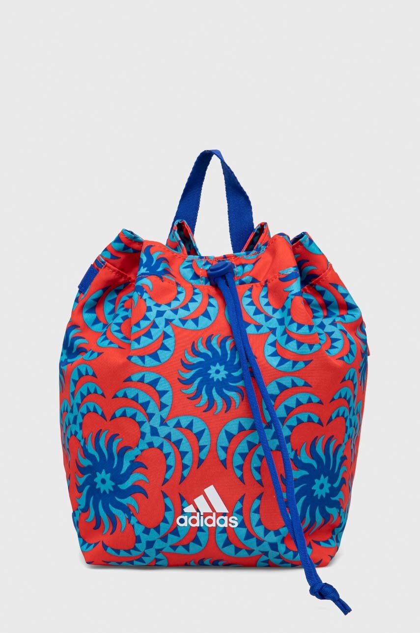 adidas Performance rucsac Farm Rio femei, culoarea roșu, mic, cu model IS3348