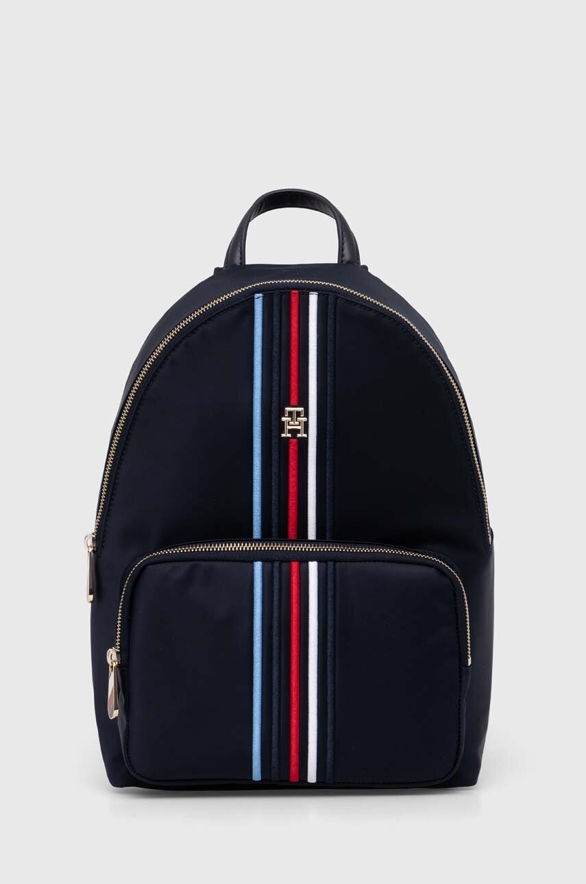 

Раница Tommy Hilfiger в тъмносиньо малък размер с апликация AW0AW16116, Тъмносин