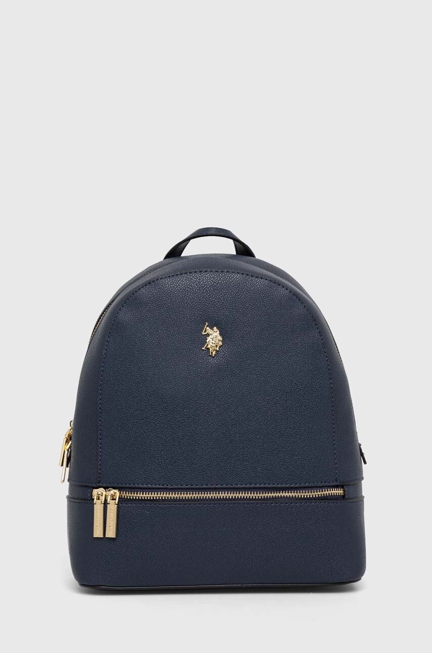 U.S. Polo Assn. rucsac femei, culoarea albastru marin, mic, neted