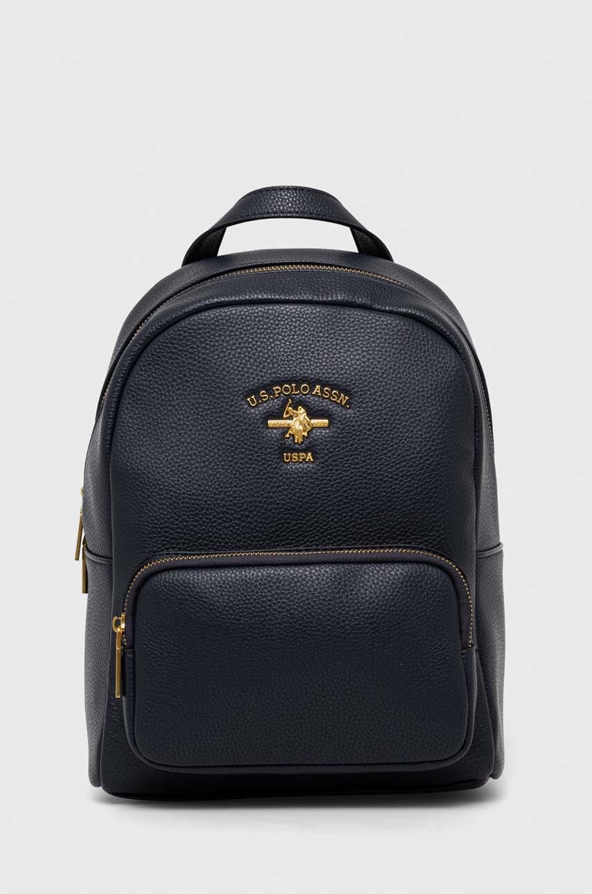 U.S. Polo Assn. rucsac femei, culoarea albastru marin, mic, neted