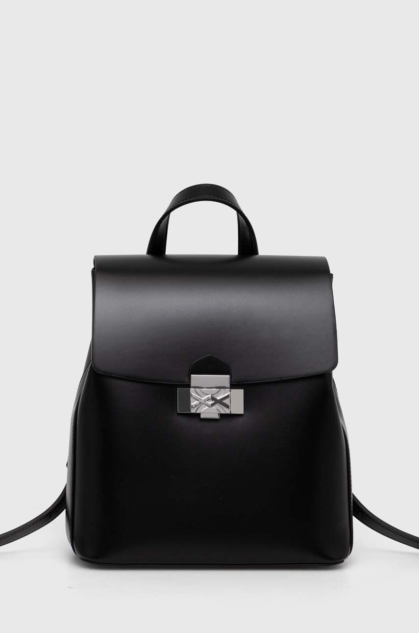 United Colors of Benetton rucsac femei, culoarea negru, mic, neted