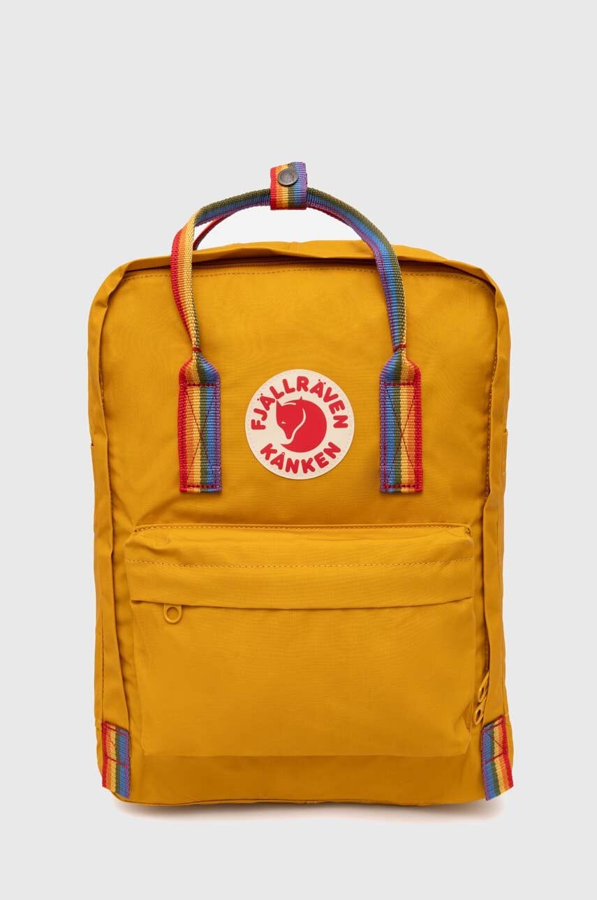 Fjallraven rucsac Kanken Rainbow femei, culoarea portocaliu, mare, cu imprimeu, F23620