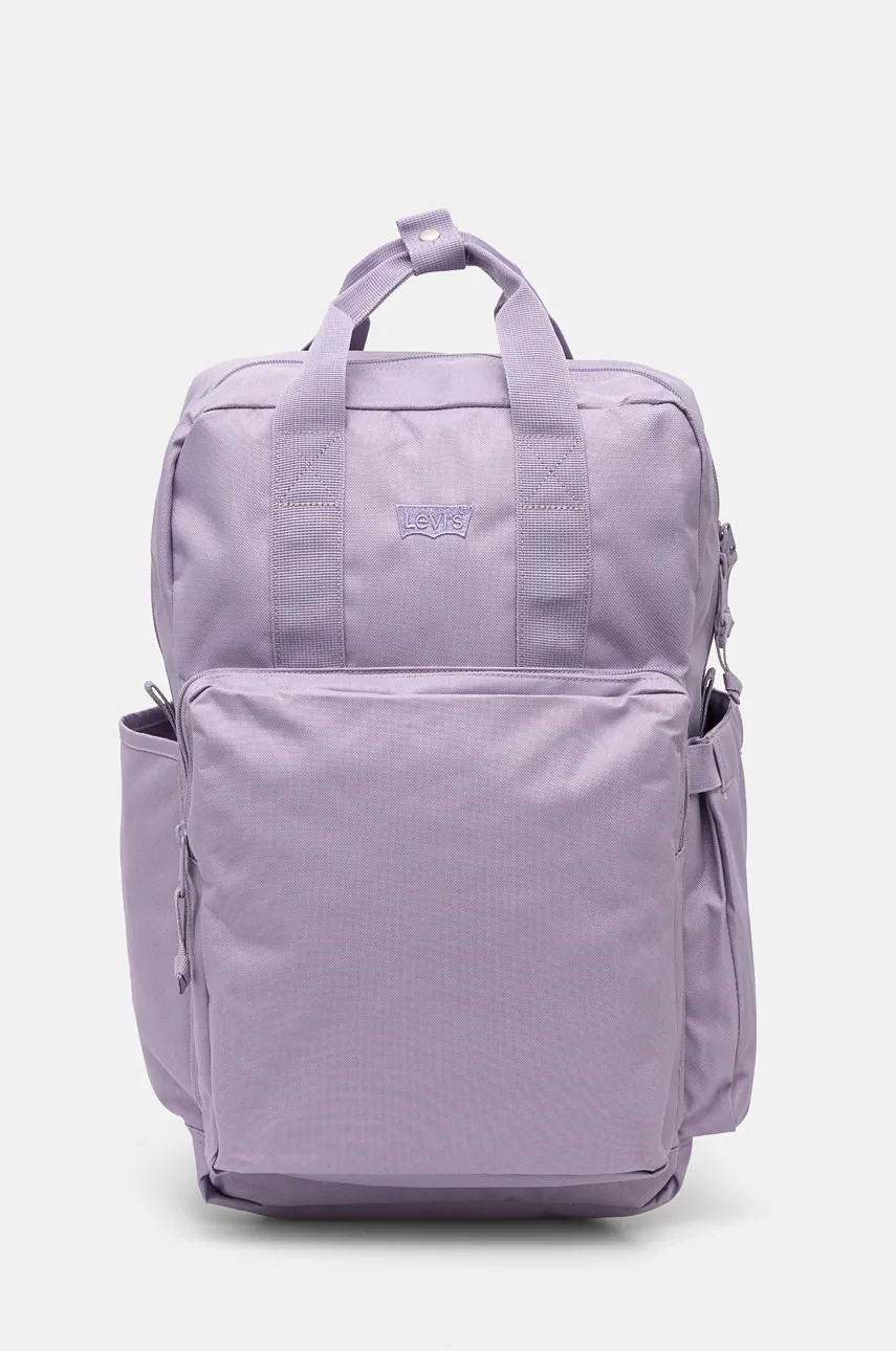 Levi's rucsac femei, culoarea violet, mare, neted, 000AJ-0001 Levi's rucsac femei, culoarea violet, mare, neted, 000AJ-0001