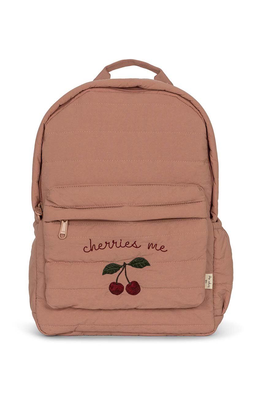 Дитячий рюкзак Konges Sløjd колір рожевий великий з аплікацією