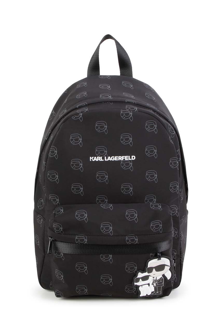 Levně Dětský batoh Karl Lagerfeld černá barva, velký, vzorovaný