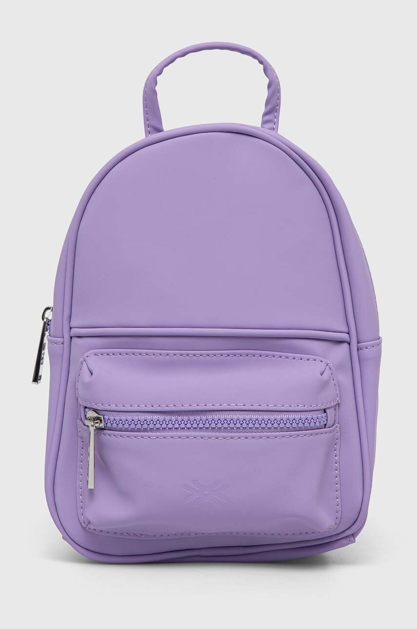 United Colors of Benetton ghiozdan copii culoarea violet, mic, neted