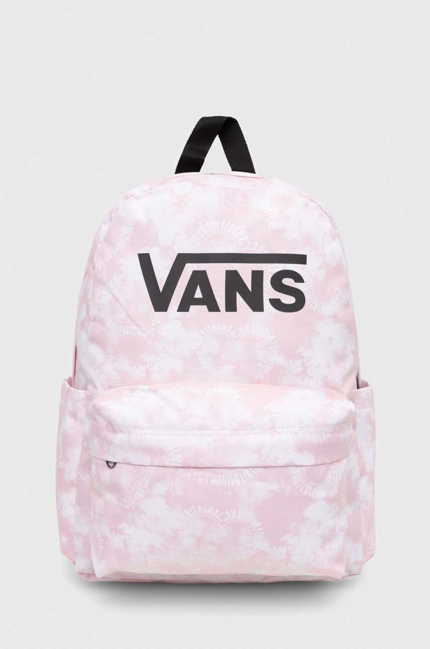 Vans ghiozdan copii OLD SKOOL GROM BACKPACK culoarea roz, mare, cu imprimeu