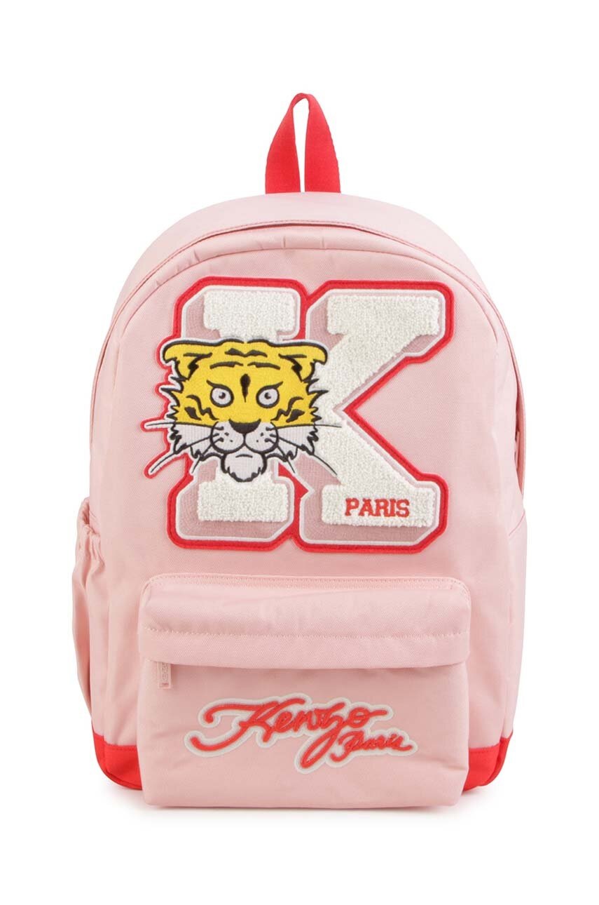 

Детска раница Kenzo Kids в розово голям размер с принт K60023, Розов