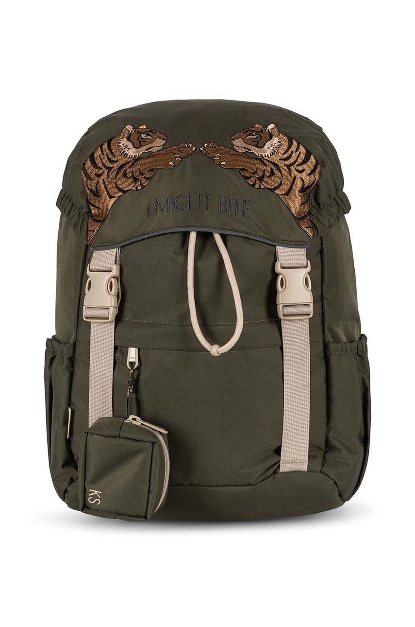 Детский рюкзак Konges Sløjd цвет коричневый большой с принтом Детский рюкзак Konges Sløjd цвет коричневый большой с принтом