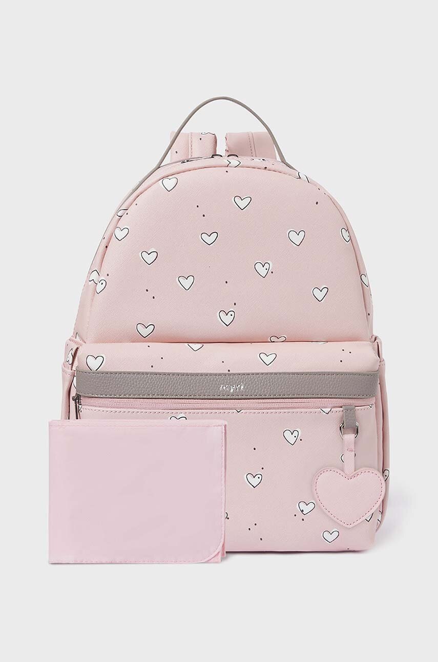 Детский рюкзак Mayoral Newborn цвет красный маленький узорный Детский рюкзак Mayoral Newborn цвет красный маленький узорный