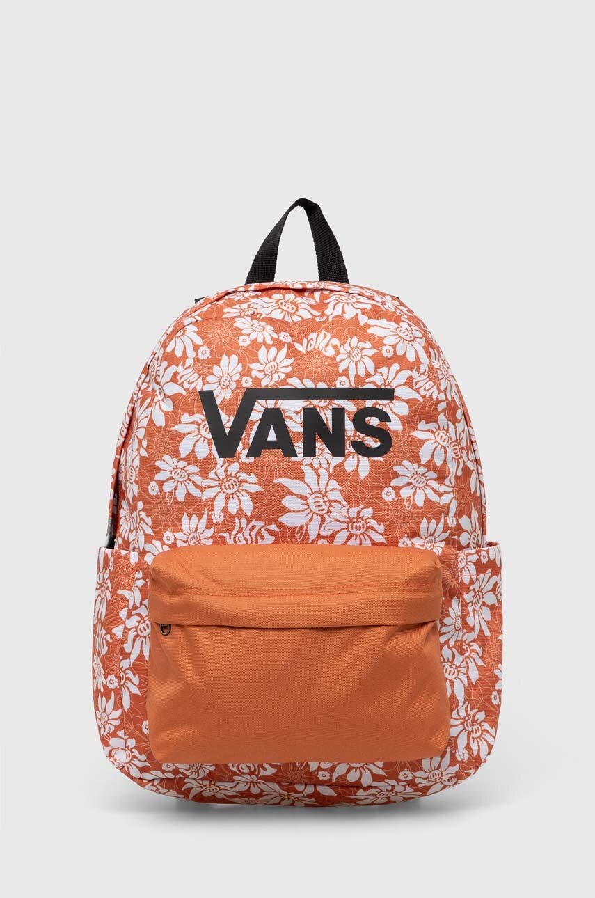 Vans ghiozdan copii OLD SKOOL GROM BACKPACK culoarea portocaliu, mare, modelator