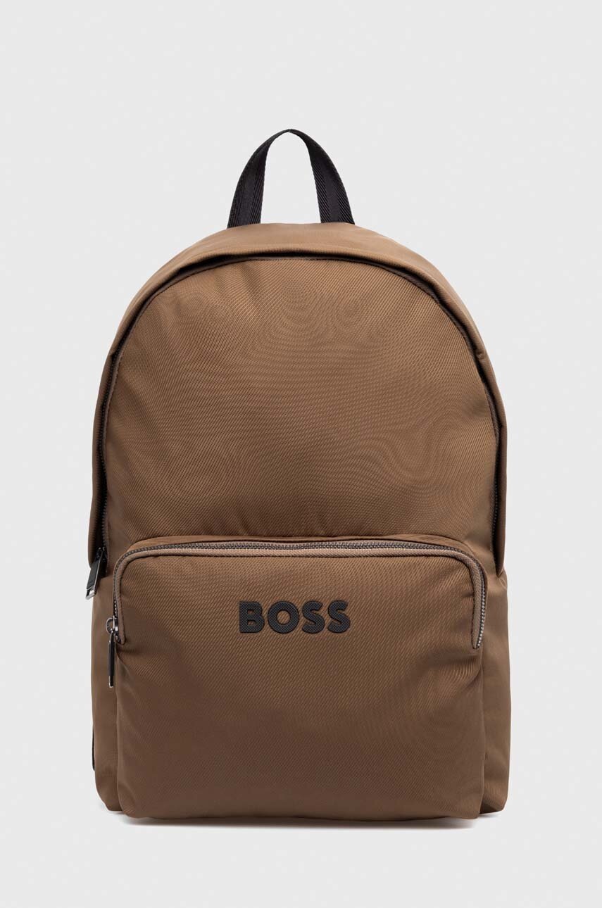 BOSS rucsac barbati, culoarea maro, mare, cu imprimeu