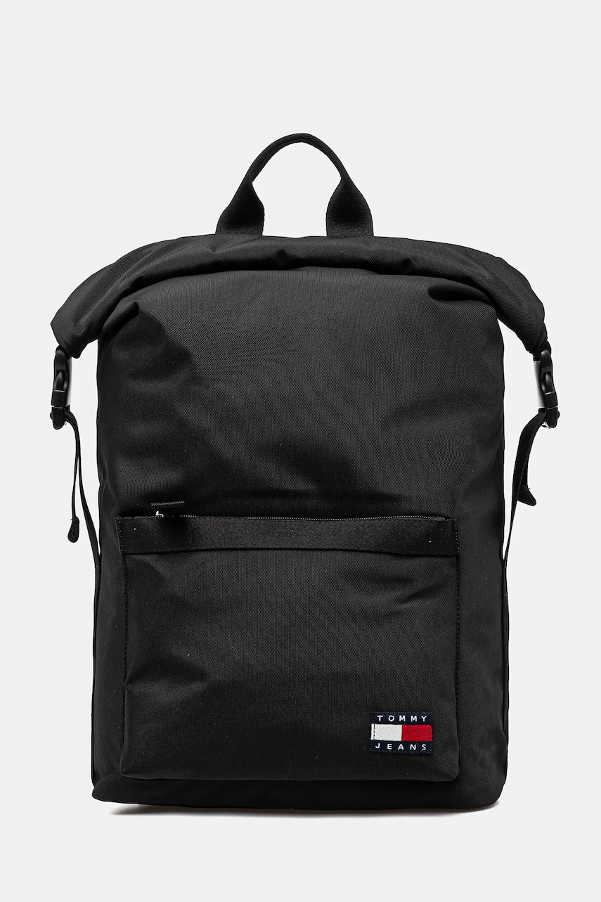 Tommy Jeans rucsac bărbați, culoarea negru, mare, cu imprimeu AM0AM11965 Tommy Jeans rucsac bărbați, culoarea negru, mare, cu imprimeu AM0AM11965