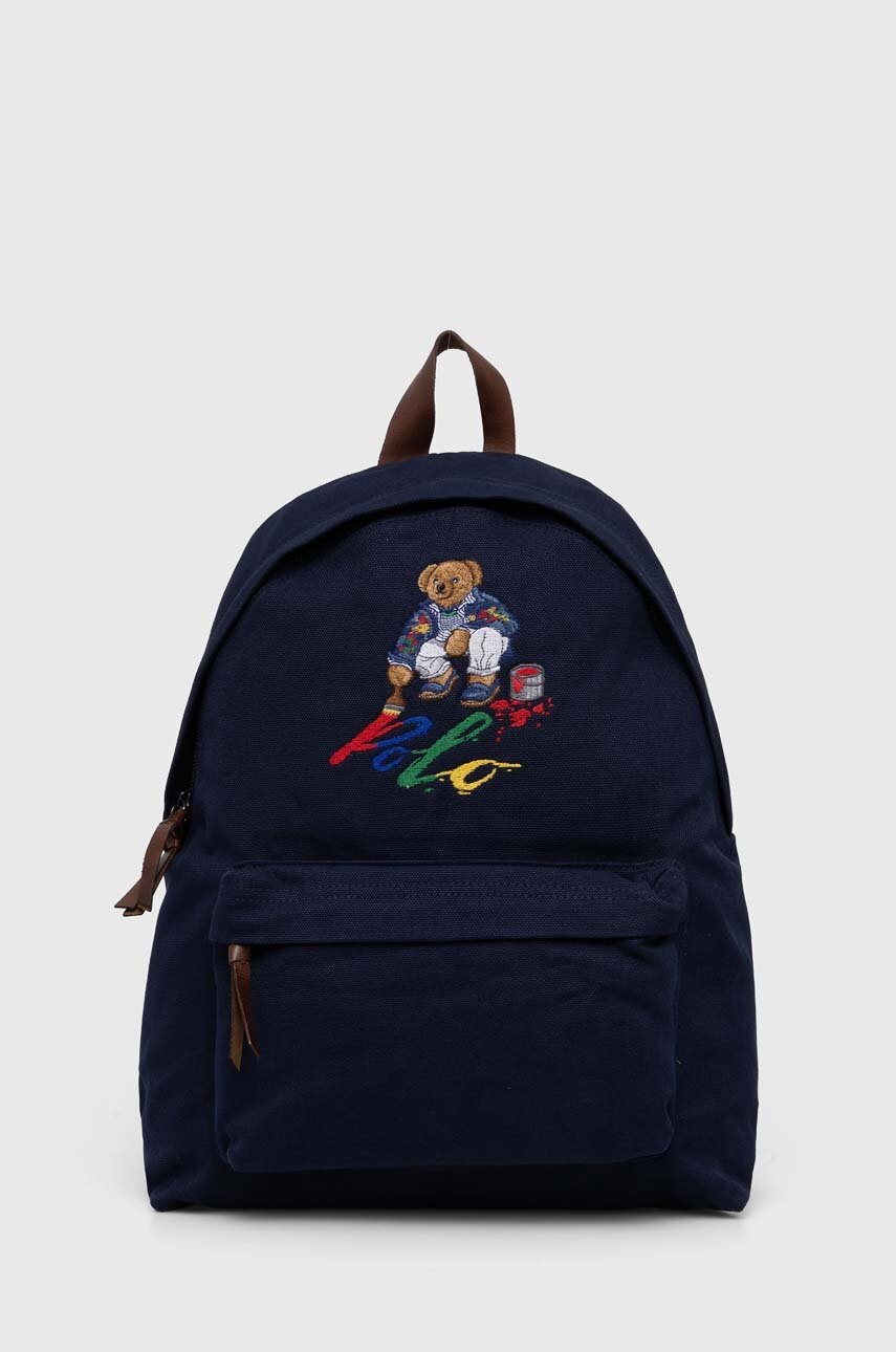 

Памучна раница Polo Ralph Lauren в тъмносиньо голям размер с апликация 405931636, Тъмносин