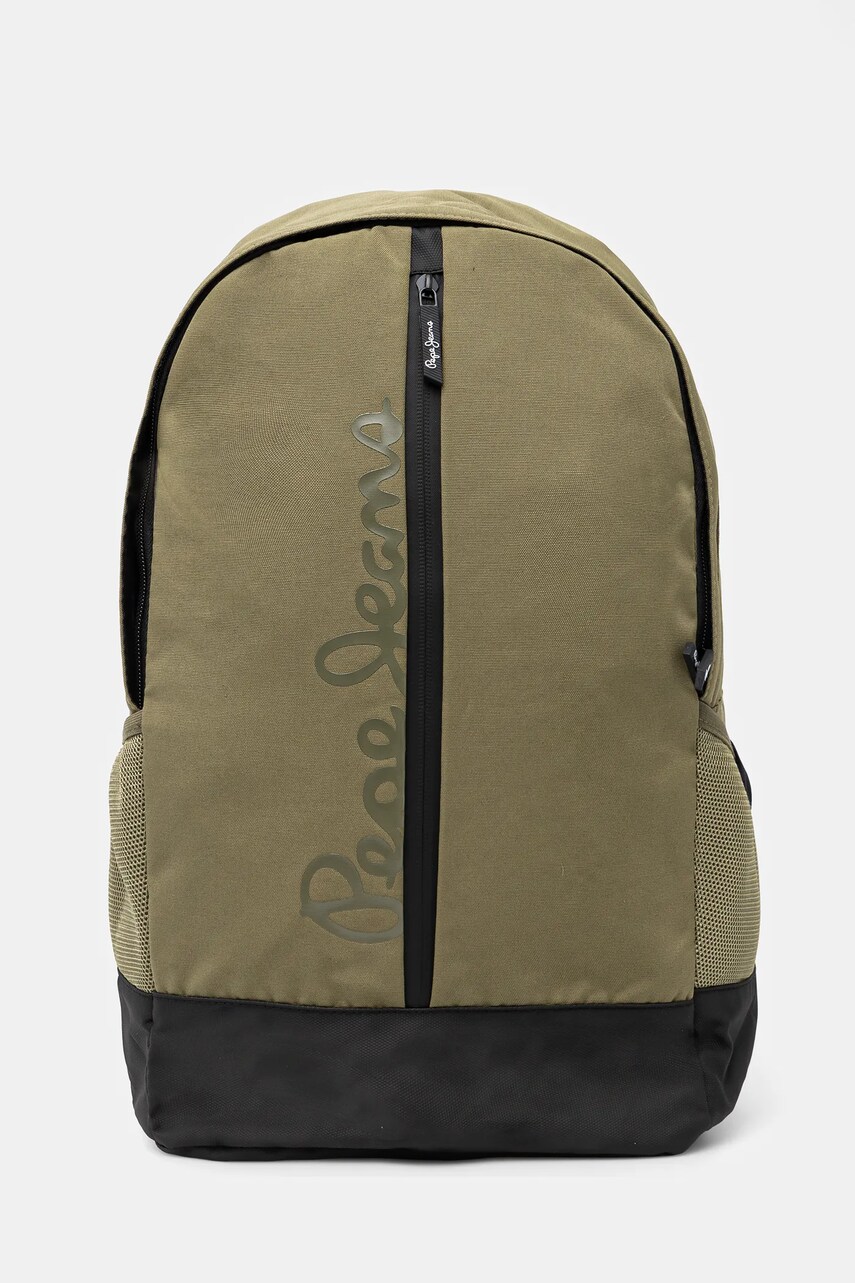 Pepe Jeans rucsac barbati, culoarea verde, mare, cu imprimeu