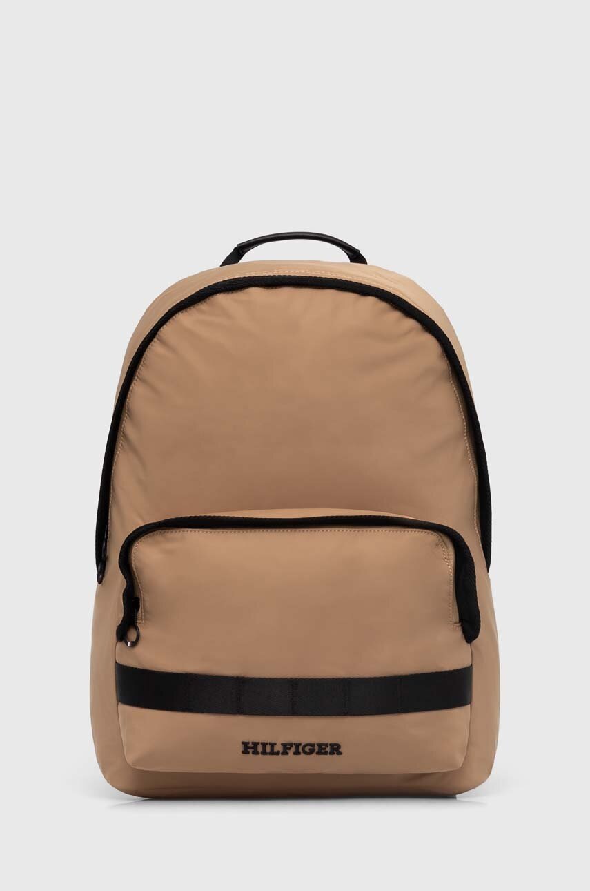 

Раница Tommy Hilfiger в бежово голям размер с изчистен дизайн AM0AM12202, Бежов