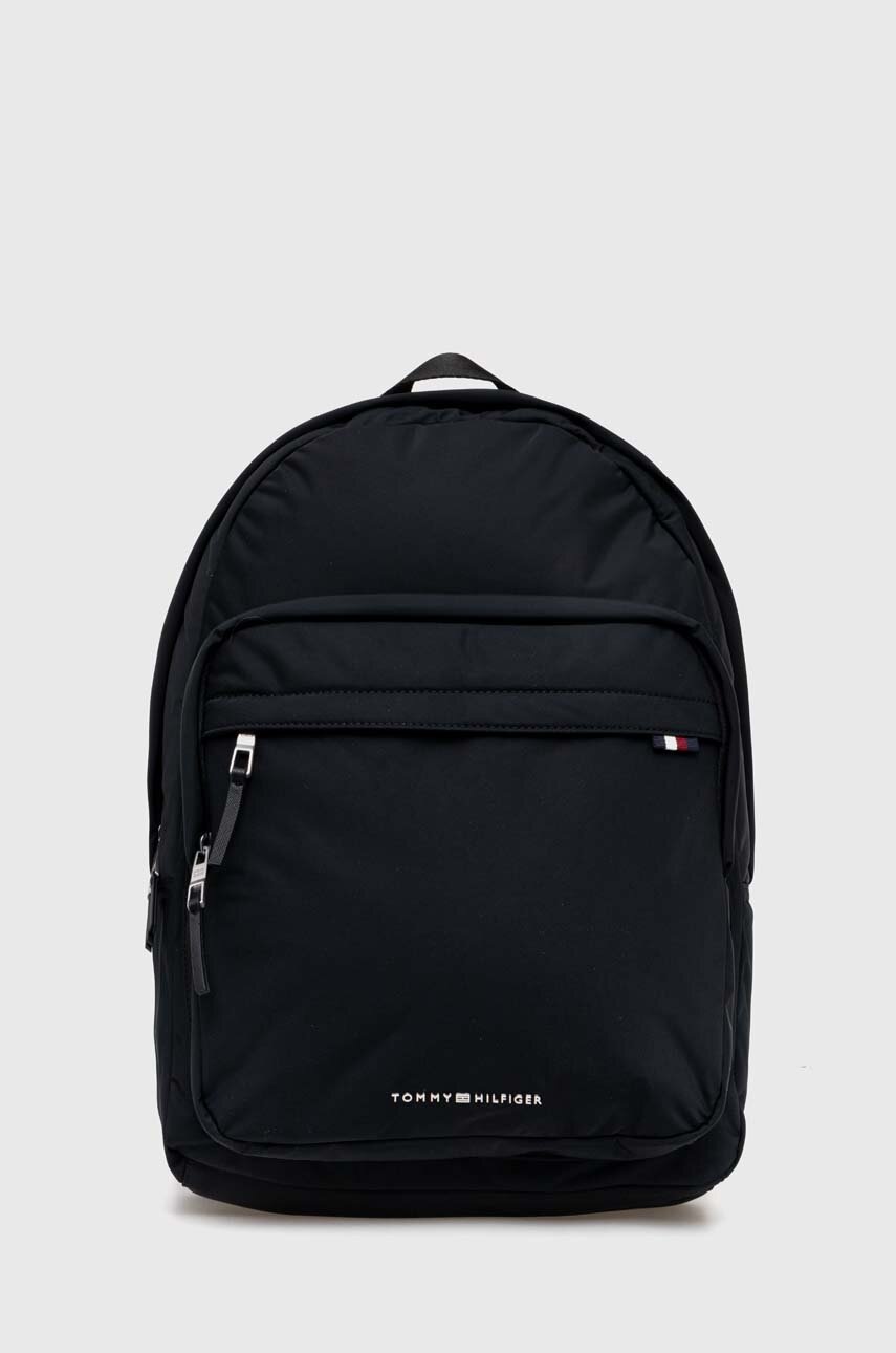 

Раница Tommy Hilfiger в черно голям размер с изчистен дизайн AM0AM12214, Черен