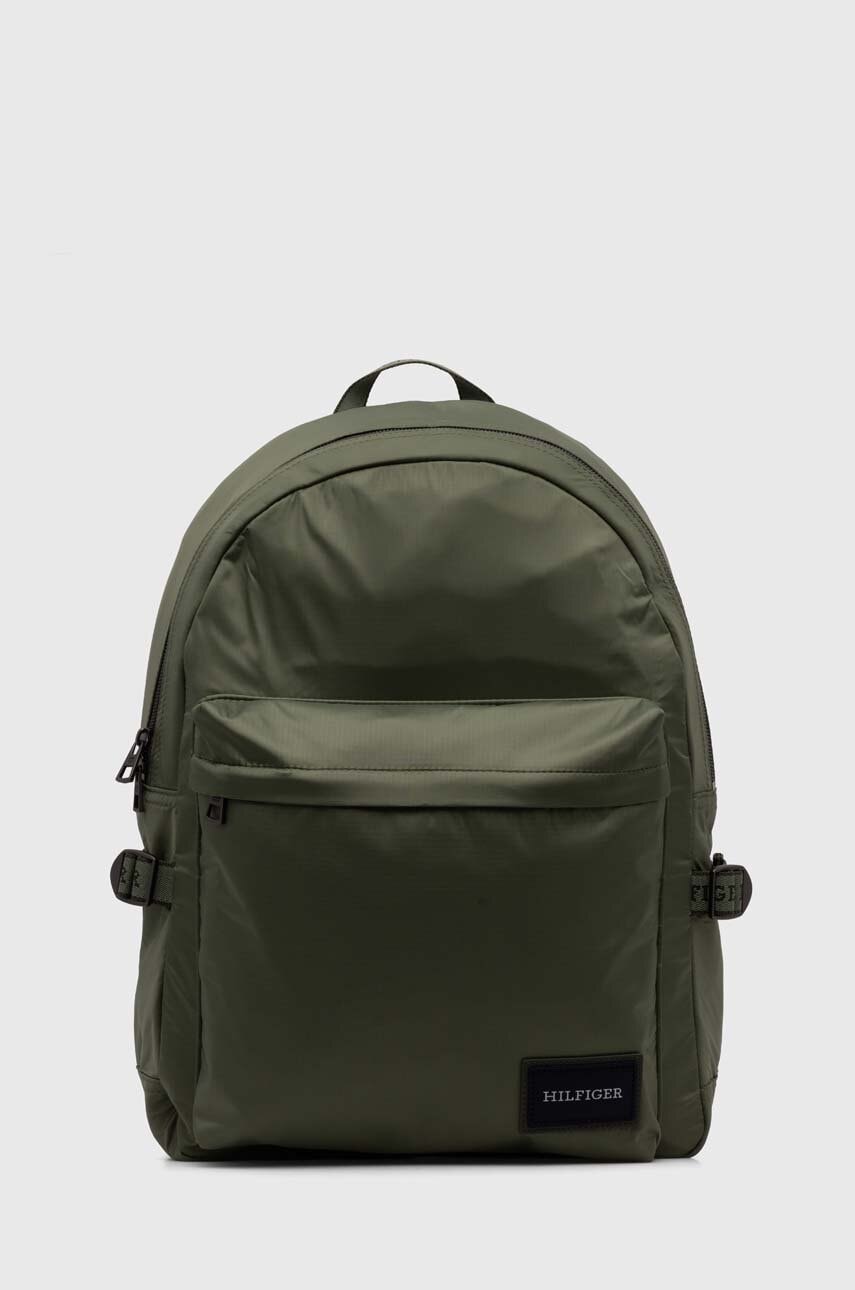 Levně Batoh Tommy Hilfiger pánský, zelená barva, velký, hladký, AM0AM12237