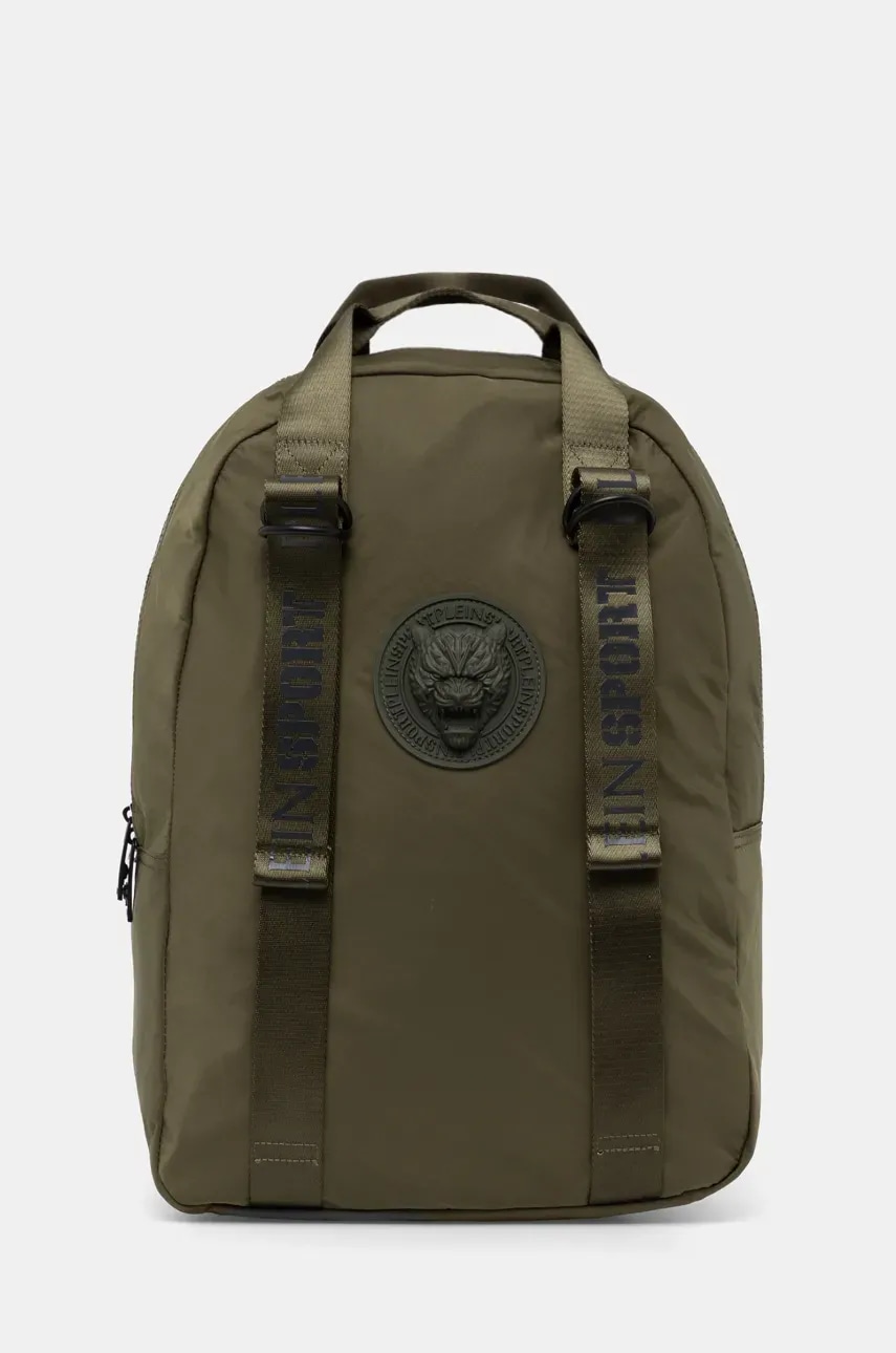 PLEIN SPORT rucsac barbati, culoarea verde, mare, cu imprimeu