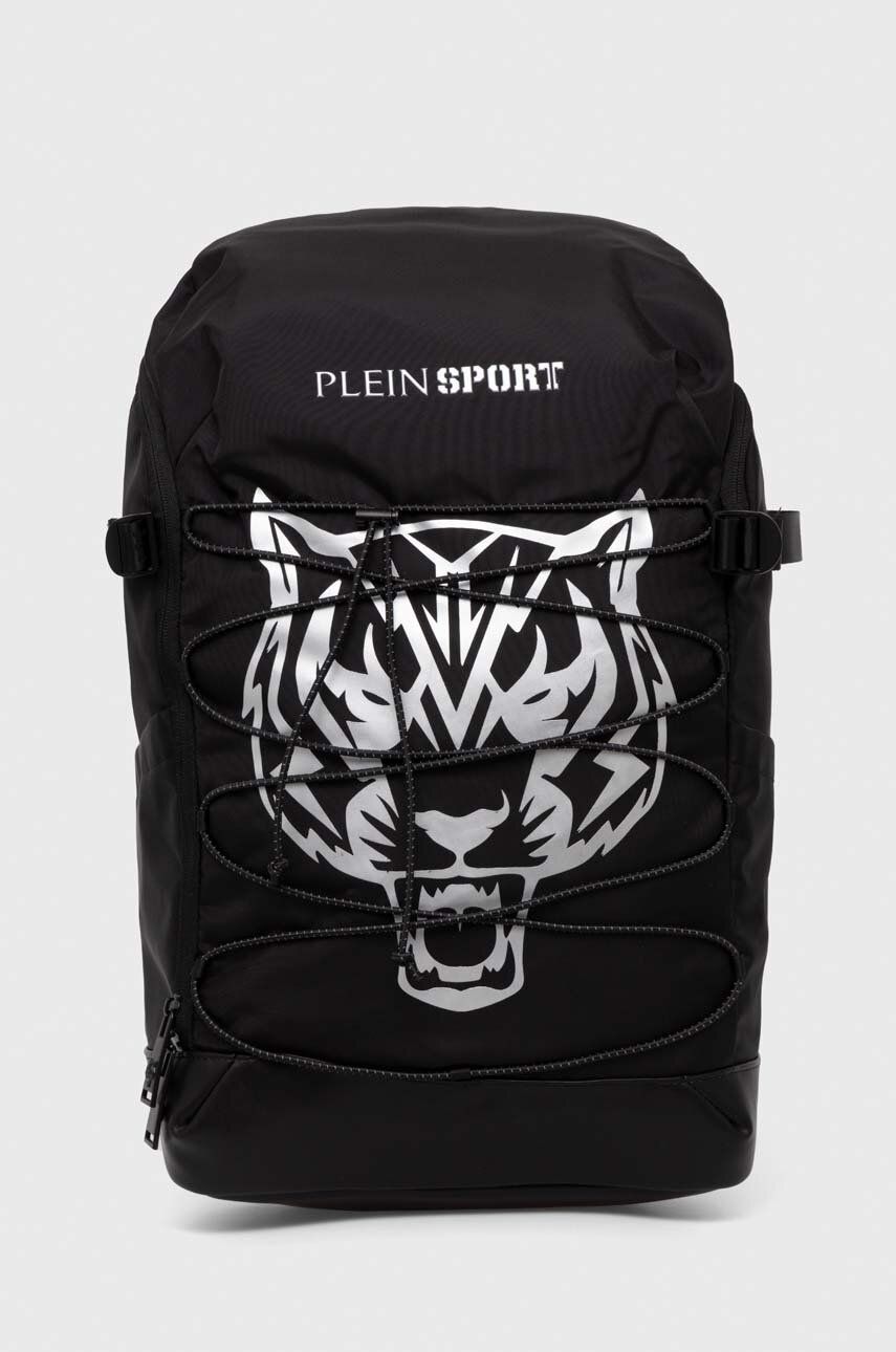 PLEIN SPORT rucsac barbati, culoarea negru, mare, cu imprimeu