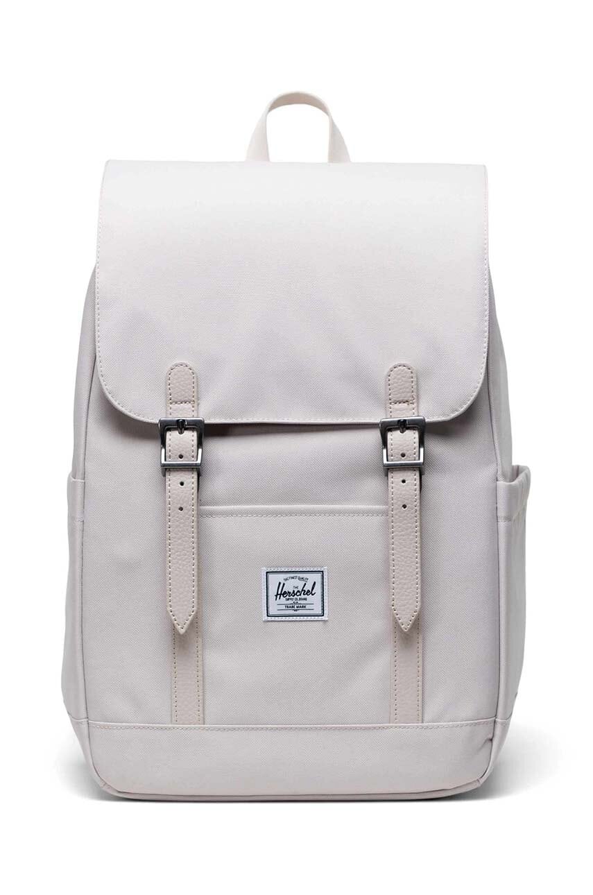 Herschel rucsac Retreat Small Backpack culoarea bej, mare, neted Herschel rucsac Retreat Small Backpack culoarea bej, mare, neted