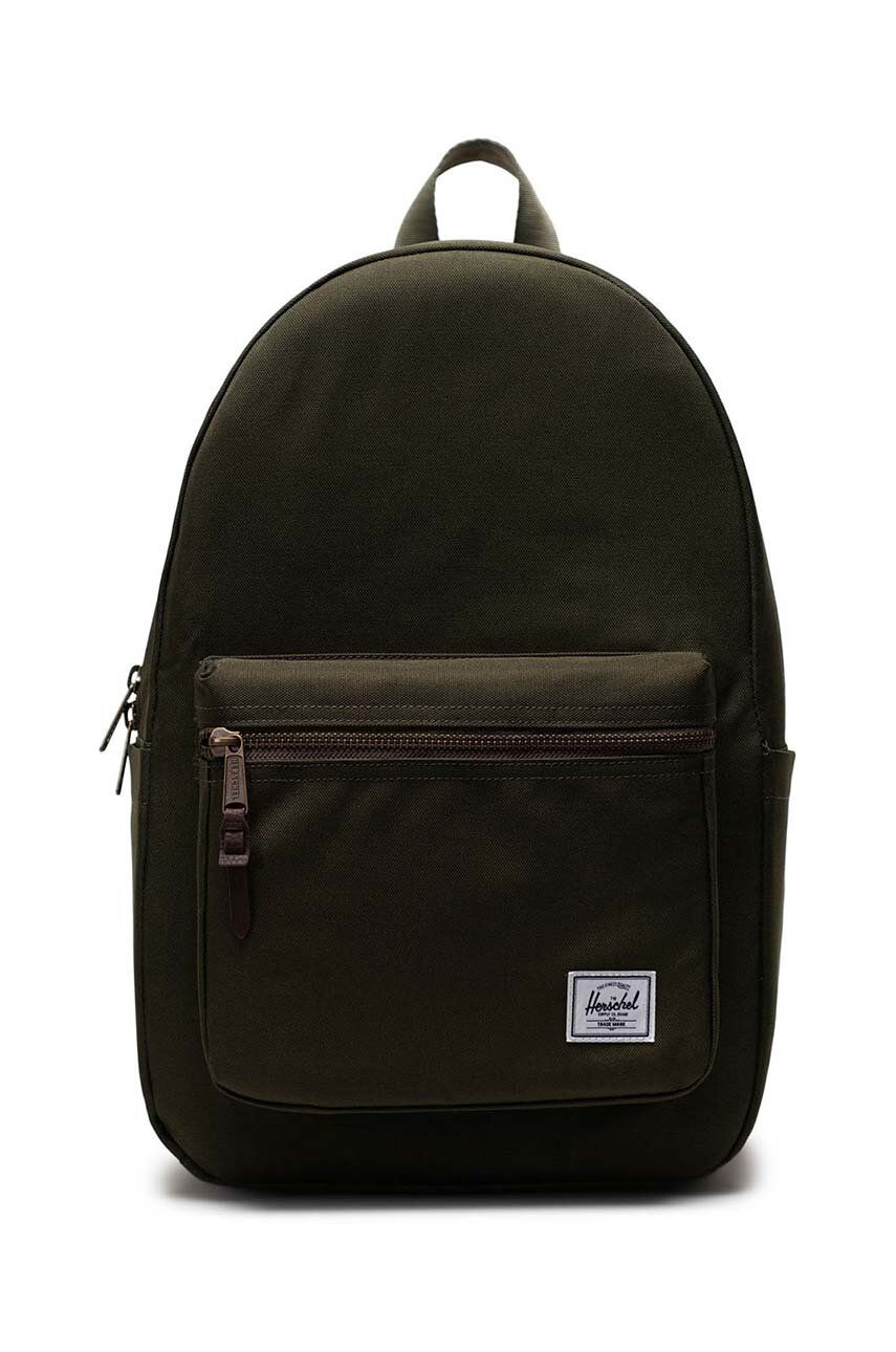 Herschel rucsac Settlement Backpack culoarea verde, mare, neted