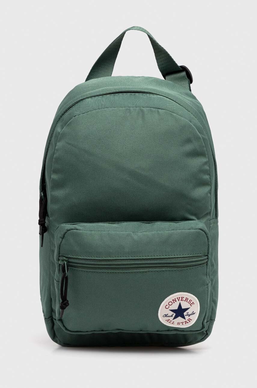 Converse rucsac culoarea verde, mic, cu imprimeu