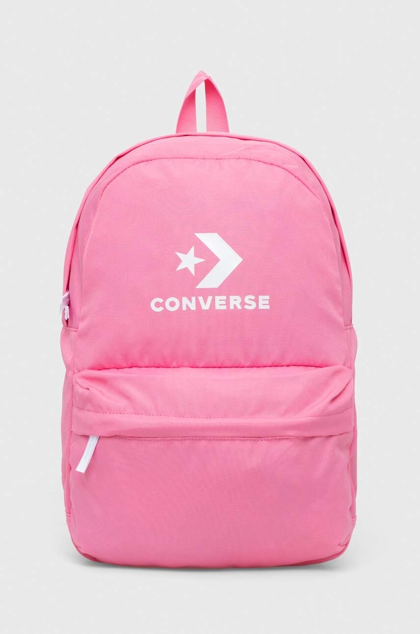 Converse rucsac culoarea roz, mare, cu imprimeu