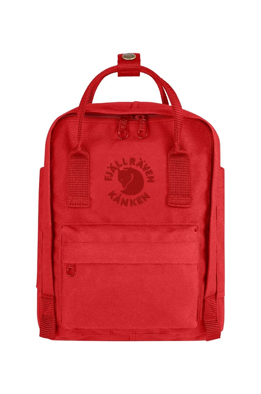 Fjallraven rucsac Re-Kanken Mini culoarea rosu, mic, cu imprimeu, F23549