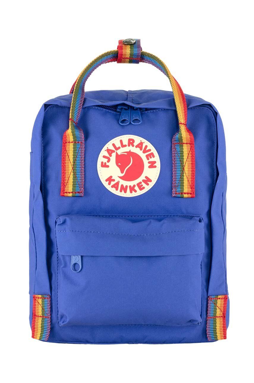 Fjallraven rucsac Kanken Rainbow Mini culoarea albastru marin, mic, cu imprimeu, F23621