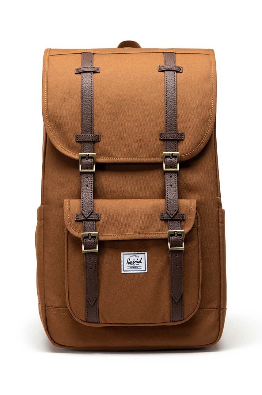 Herschel rucsac Little America Backpack culoarea gri, mare, neted