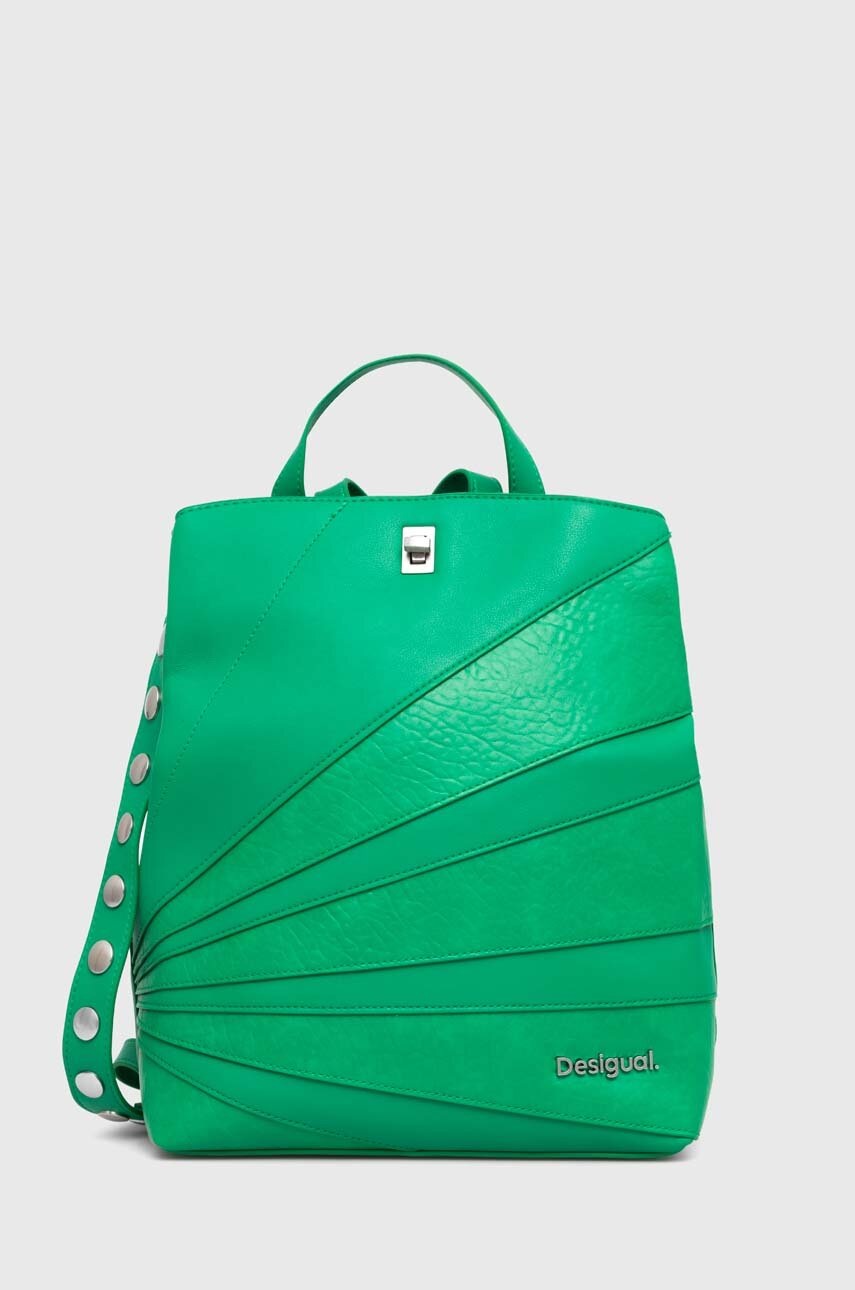 Desigual rucsac culoarea verde, mic, neted