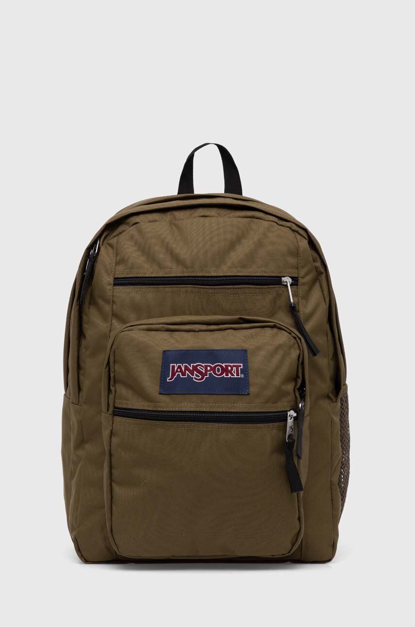 Jansport rucsac culoarea verde, mare, neted