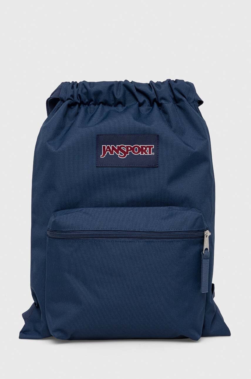 Jansport sac culoarea albastru marin, cu imprimeu