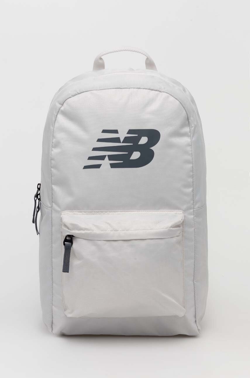 New Balance rucsac culoarea gri, mare, cu imprimeu, LAB23097GYM