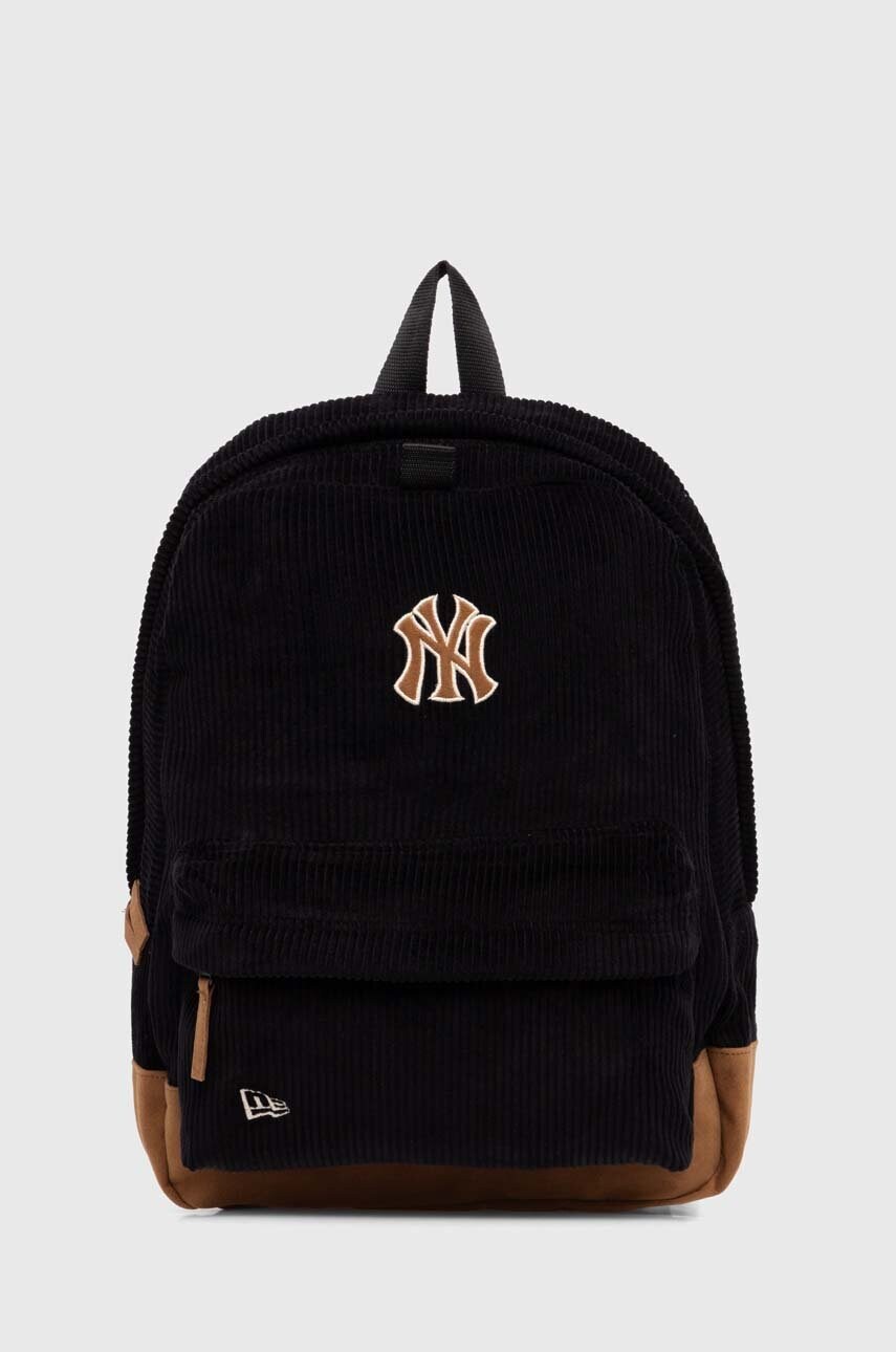 New Era rucsac din bumbac CORD NEW YORK YANKEES culoarea negru, mare, cu imprimeu, 60503797