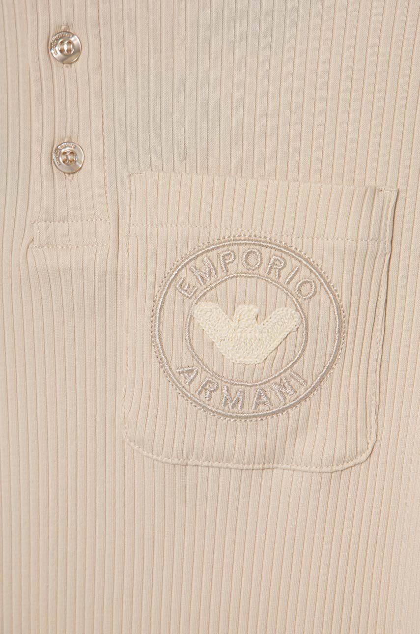 Emporio Armani poló bézs, nyomott mintás termék 2. képe