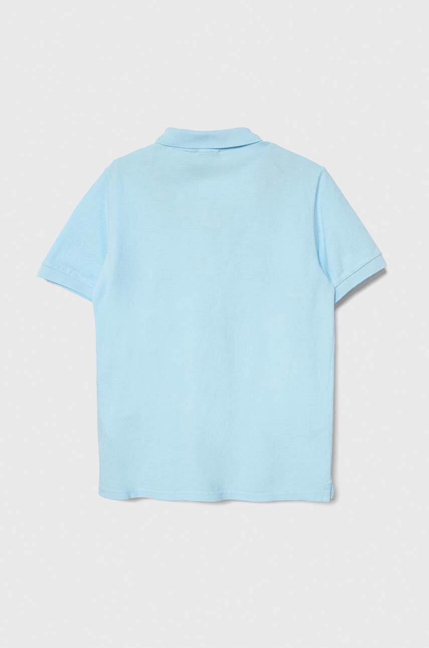 Дитяче бавовняне поло United Colors of Benetton однотонний